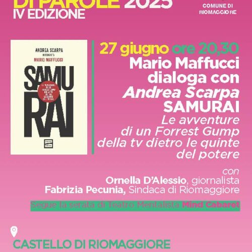 Riomaggiore fa cultura con un doppio appuntamento al Castello | Presentazione del libro Samurai con Mario Maffucci e Andrea Scarpa e Mind Cabaret, lo spettacolo del mentalista Francesco Busani. Appuntamento venerdì 27 giugno